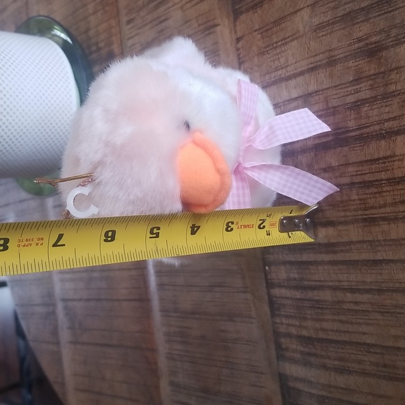 Pink Baby Chick with Gingham Ribbon Bow with Squeaky Sound - Picture 8 of 9